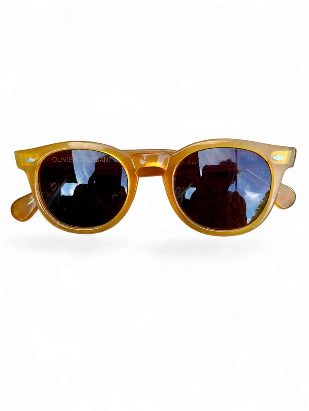 Oliviero Toscani’s Personal Sunglasses — Honey Round Frames